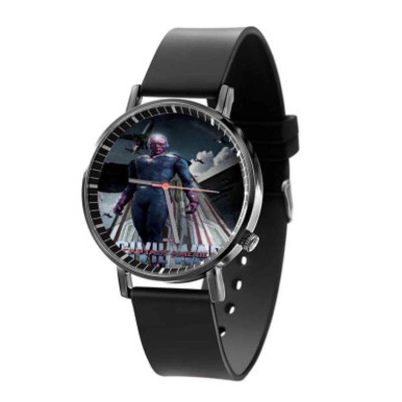 Vision Marvel Superheroes Unisex Black Quartz Watch With Premium Gift Box