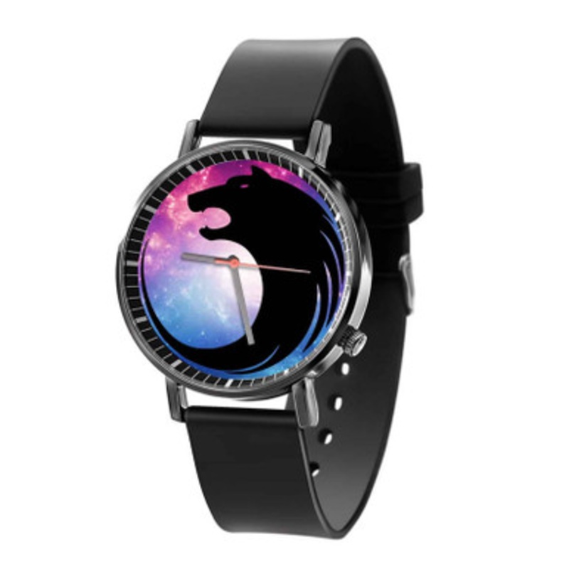 Wolf Galaxy Black Quartz Watch Unisex With Premium Gift Box