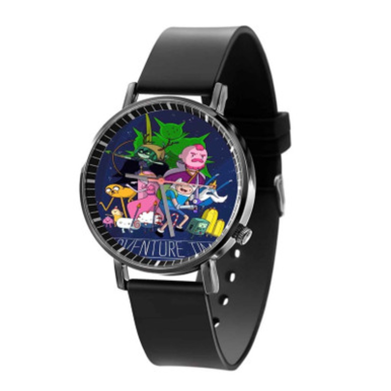 Adventure Time Come Along With Me Black Quartz Watch Unisex With Premium Gift Box