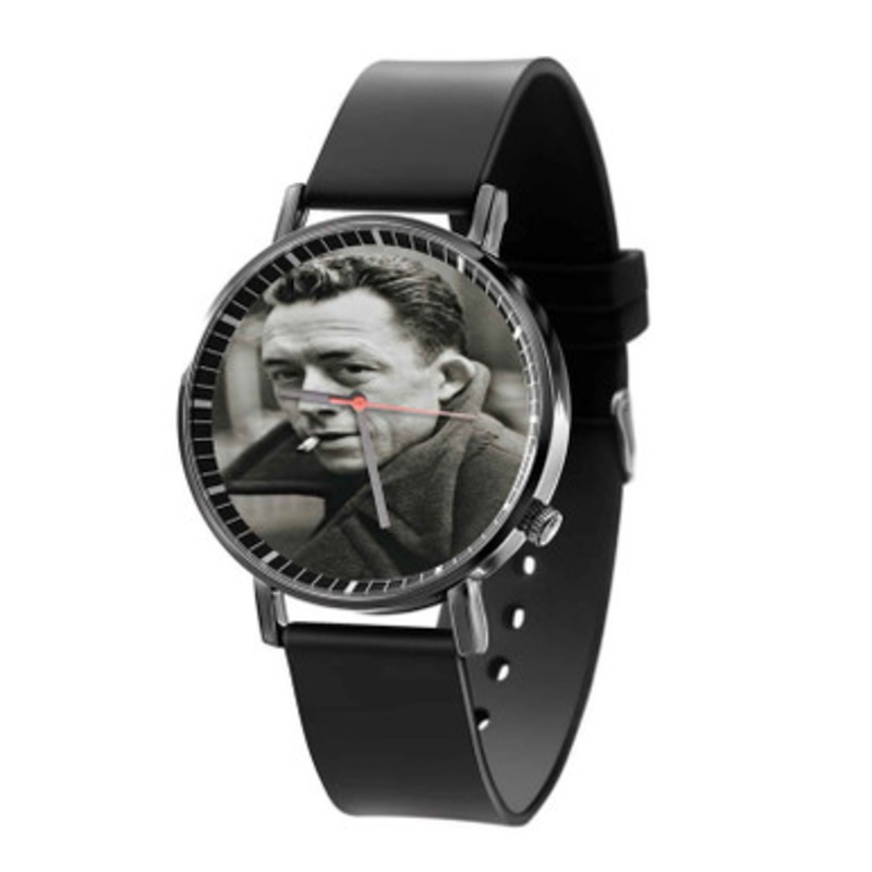 Albert Camus Black Quartz Watch Unisex With Premium Gift Box