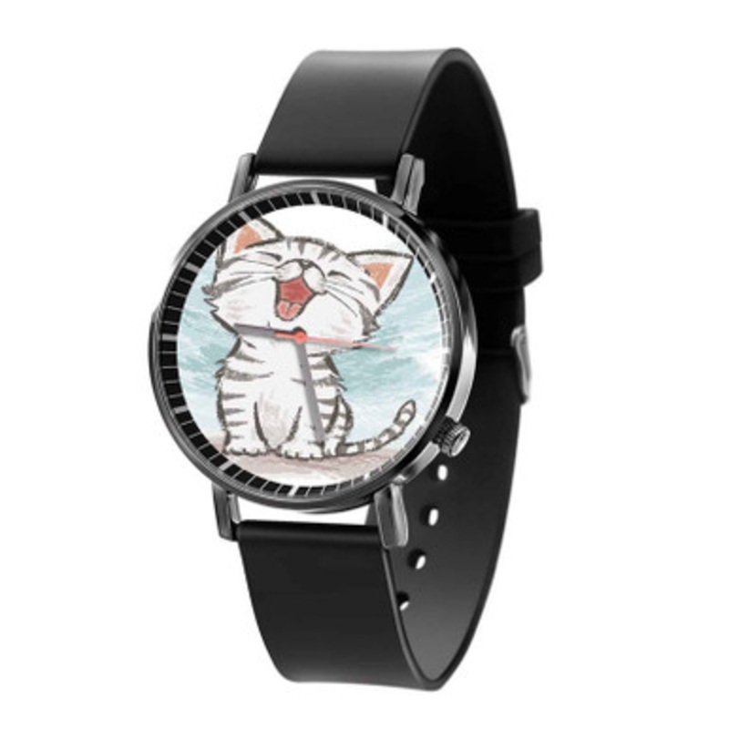 American Shortcair Cat Black Quartz Watch Unisex With Premium Gift Box