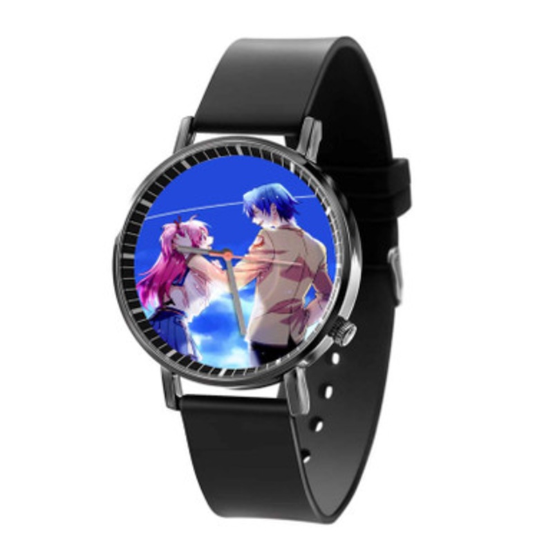 Angel Beats Noda Love Story Black Quartz Watch Unisex With Premium Gift Box