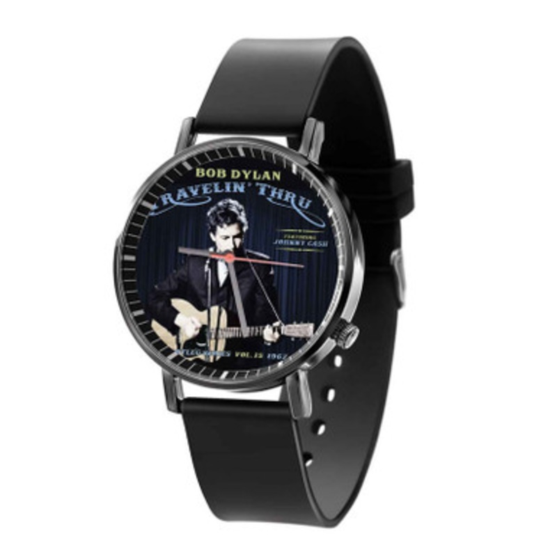 Bob Dylan Travelin Thru Black Quartz Watch Unisex With Premium Gift Box