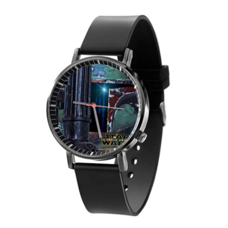 Boba Fett Star War The Force Awakens Art Black Quartz Watch Unisex With Premium Gift Box
