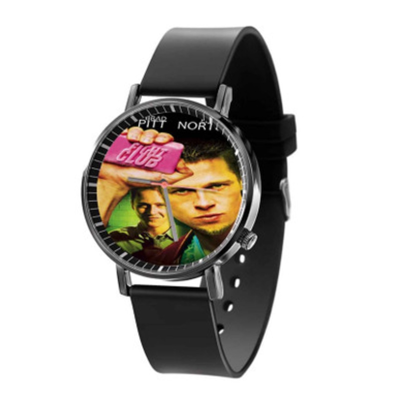 Brad Pitt and Edward Norton Fight Club Black Quartz Watch Unisex With Premium Gift Box
