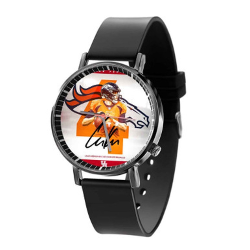 Case Keenum Broncos Black Quartz Watch Unisex With Premium Gift Box