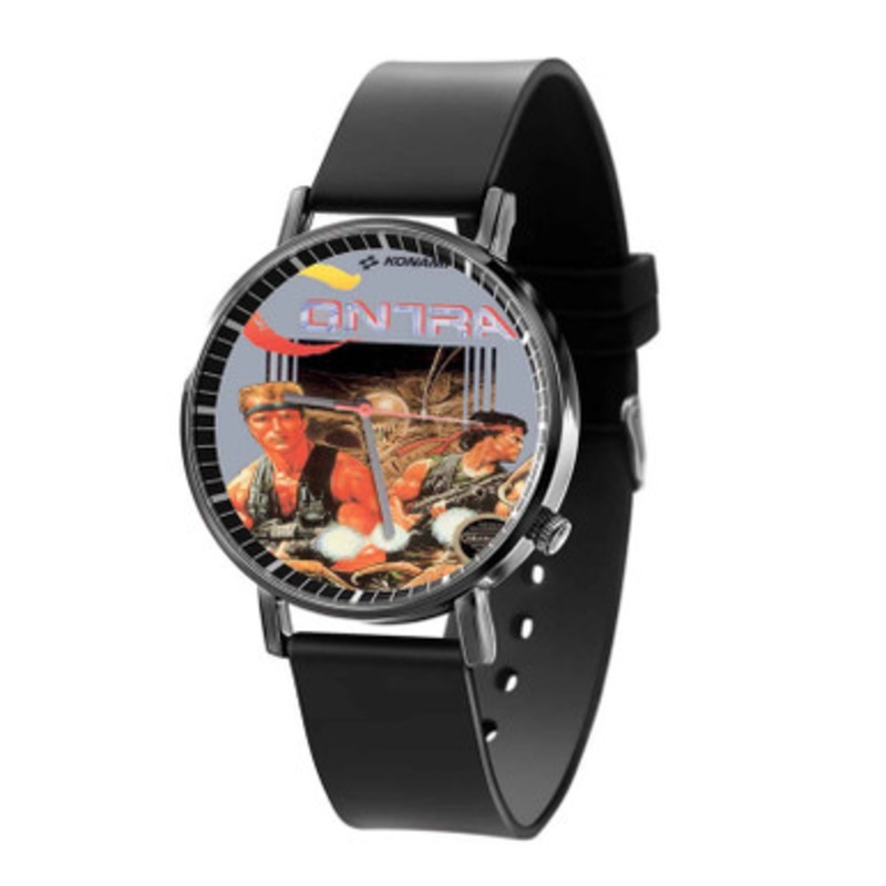 Contra Nes Black Quartz Watch Unisex With Premium Gift Box