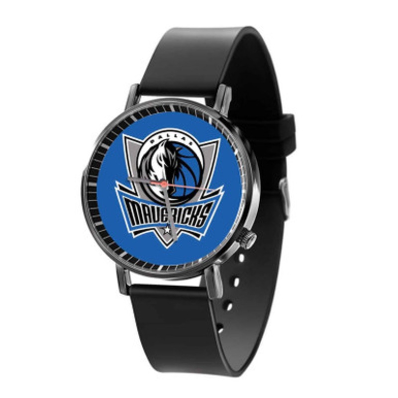 Dallas Mavericks NBA Art Black Quartz Watch Unisex With Premium Gift Box
