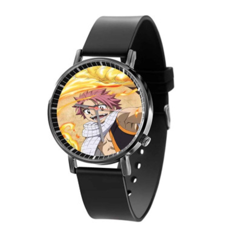 Fairy Tail Natsu Black Quartz Watch Unisex With Premium Gift Box