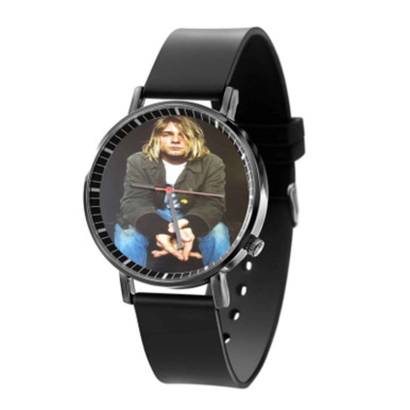 Kurt Cobain Nirvana Black Quartz Watch Unisex With Premium Gift Box