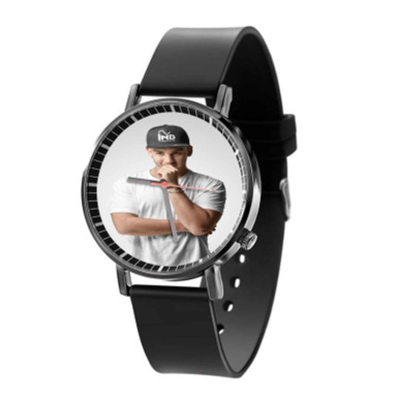 Manuel Turizo Black Quartz Watch With Premium Gift Box for Unisex