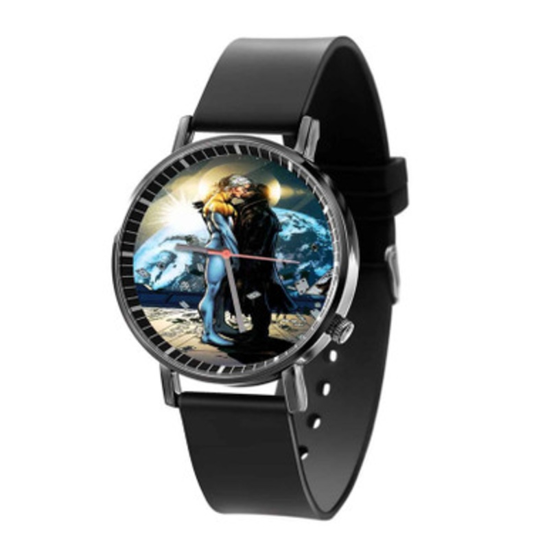 Midnighter and Apollo Kiss DC Comics Unisex Black Quartz Watch With Premium Gift Box