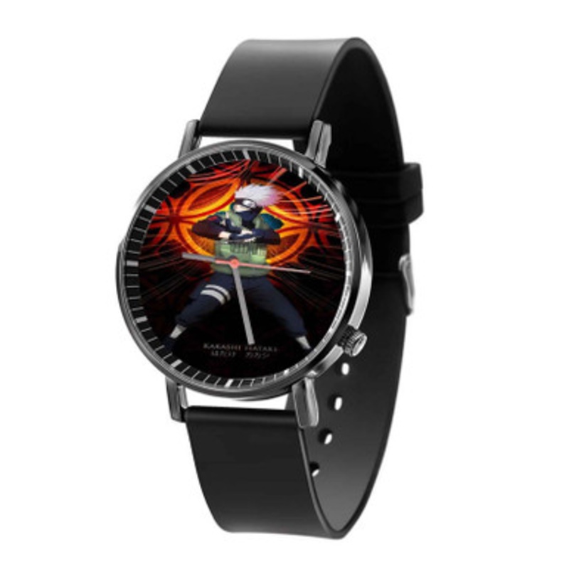 Naruto Shippuden Kakashi Hatake Unisex Black Quartz Watch With Premium Gift Box