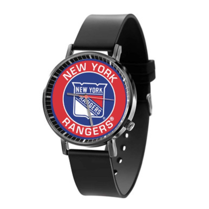 New York Rangers NHL Black Quartz Watch Unisex With Premium Gift Box