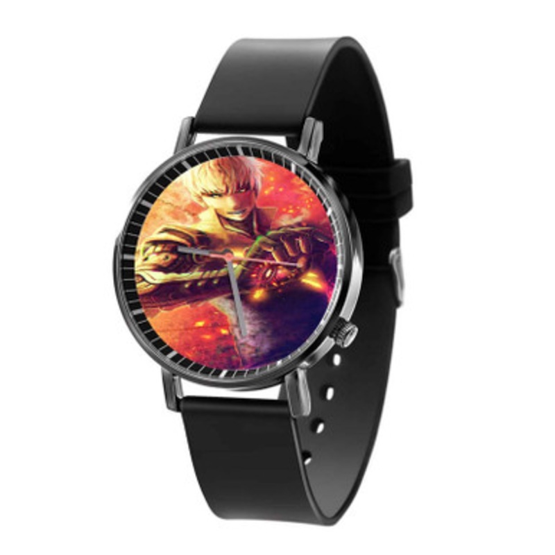 One Punch Man Genos Unisex Black Quartz Watch With Premium Gift Box