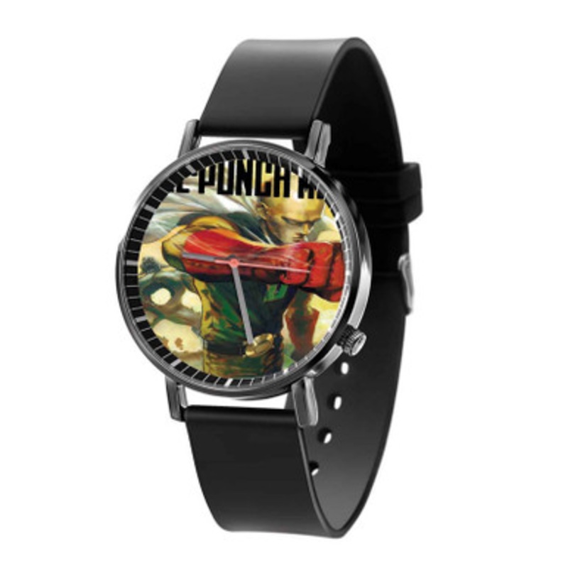 One Punch Man Red Hand Black Quartz Watch Unisex With Premium Gift Box