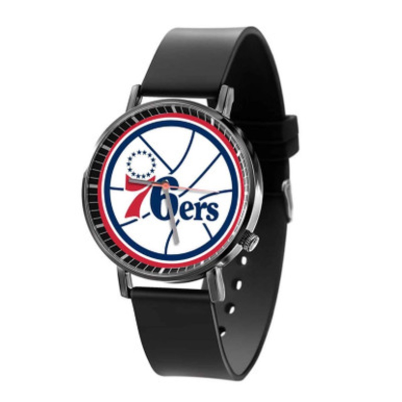 Philadelphia 76ers NBA Art Black Quartz Watch Unisex With Premium Gift Box