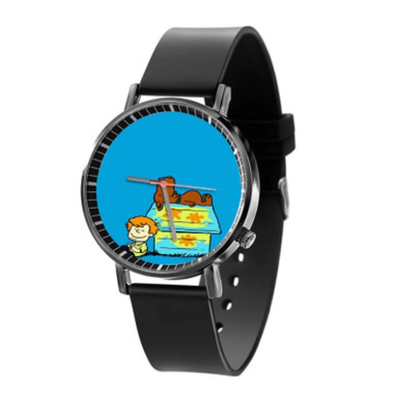 Scooby Doo and Shaggy Snoopy Unisex Black Quartz Watch With Premium Gift Box