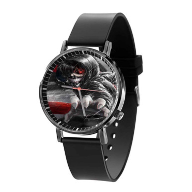 Tokyo Ghoul Kaneki Ken Red Eyes Unisex Black Quartz Watch With Premium Gift Box