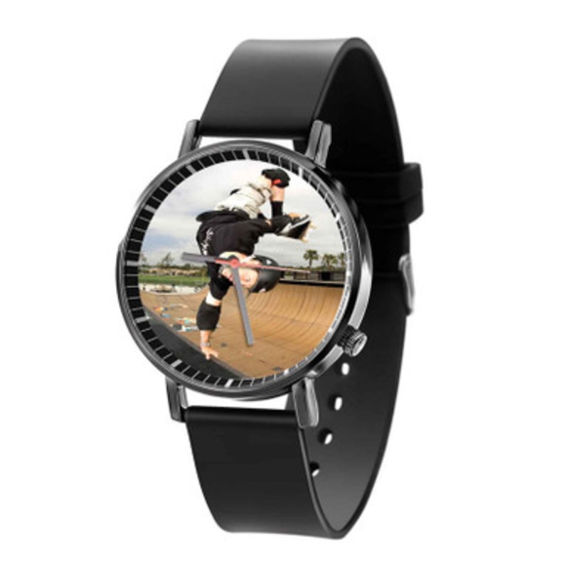 Tony Hawk Skateboard Black Quartz Watch Unisex With Premium Gift Box