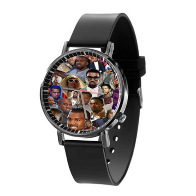 Yeezus Kanye West Collage Black Quartz Watch Unisex With Premium Gift Box