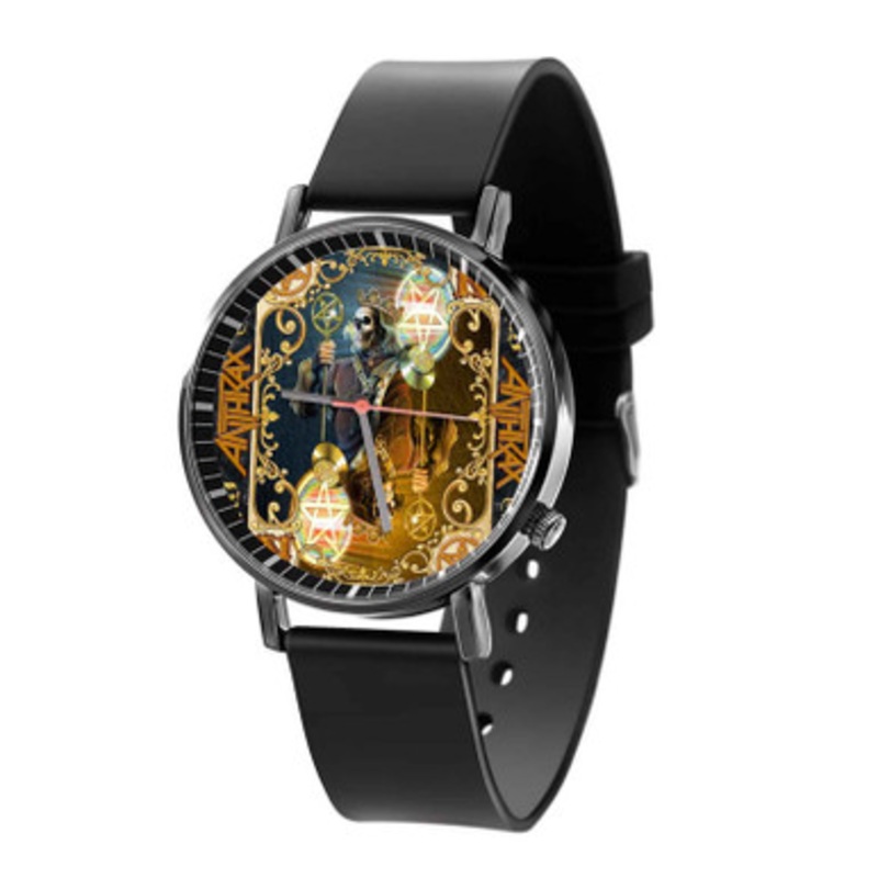 Anthrax Card Black Quartz Watch Unisex With Premium Gift Box