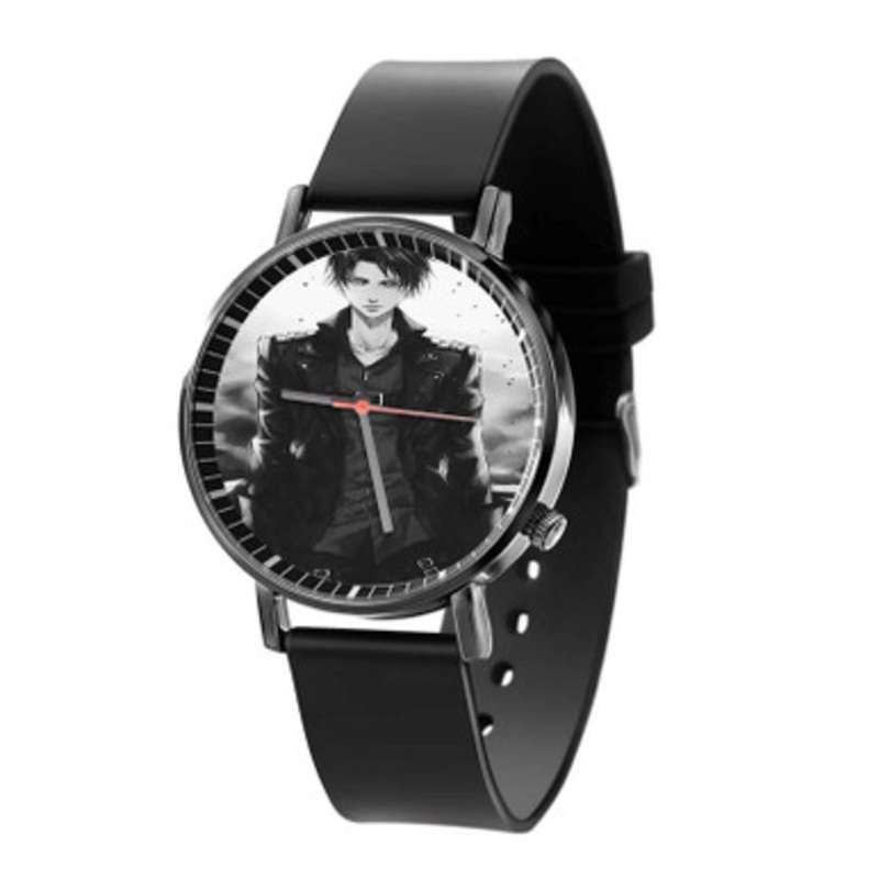 Attack on Titan Levi Art Black Quartz Watch Unisex With Premium Gift Box