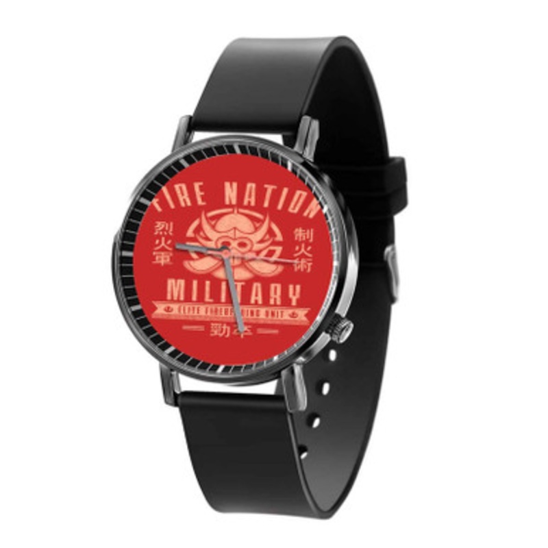 Avatar The Last Air Bender Fire Nation Military Black Quartz Watch Unisex With Premium Gift Box