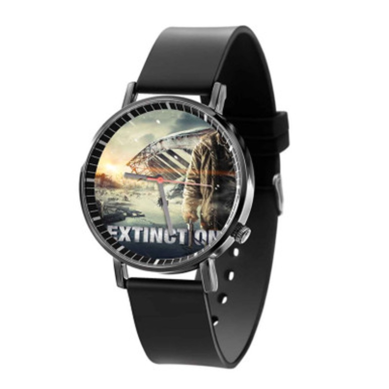 Extinction Black Quartz Watch With Premium Gift Box for Unisex