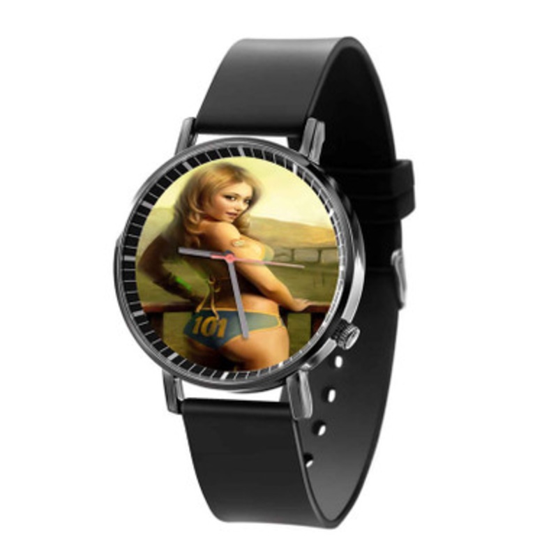 Fallout 3 Beautiful Girls Black Quartz Watch Unisex With Premium Gift Box