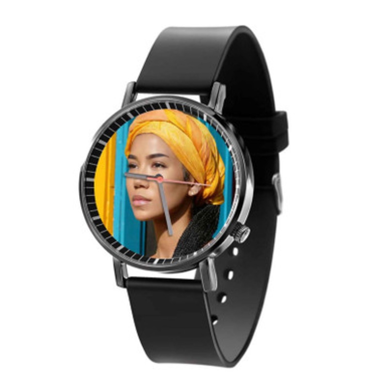 Jhene Aiko Black Quartz Watch With Premium Gift Box for Unisex