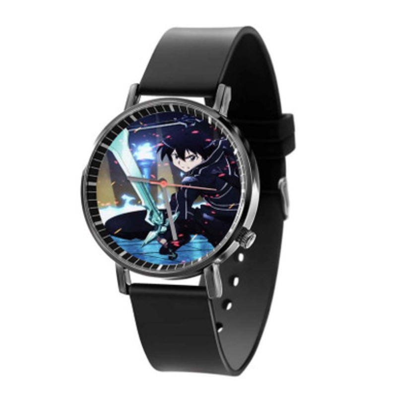 Kirito Sword Art Online Art Black Quartz Watch Unisex With Premium Gift Box