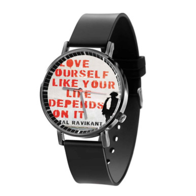 Love Yourself Like Your Life Depends on It Black Quartz Watch Unisex With Premium Gift Box