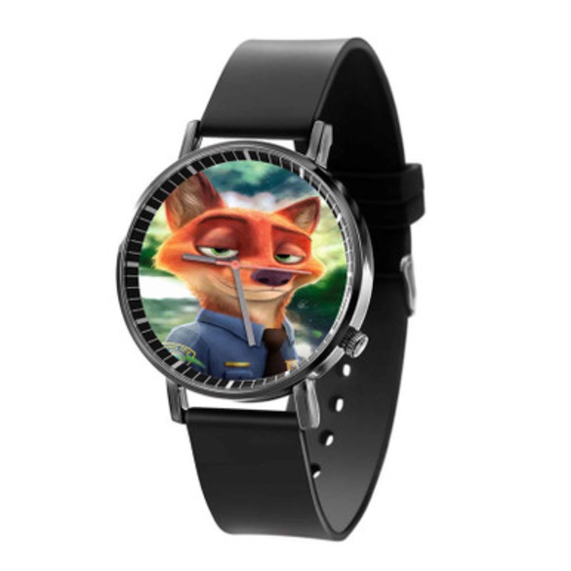 Lt Nick Wilde Zootopia Disney Unisex Black Quartz Watch With Premium Gift Box