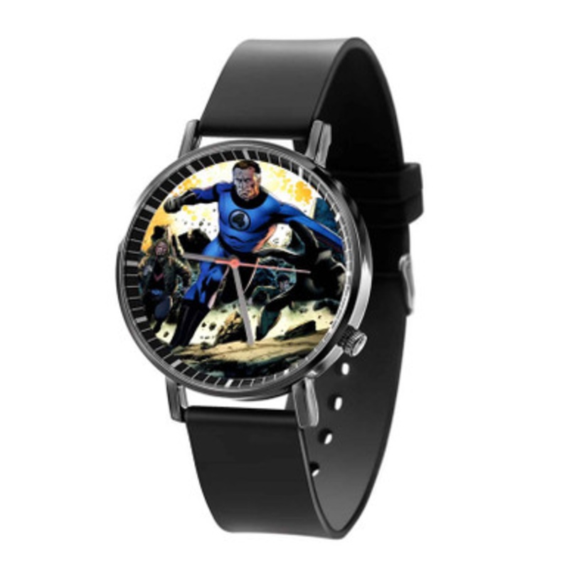 Mr Fantastic Marvel Superheroes Unisex Black Quartz Watch With Premium Gift Box