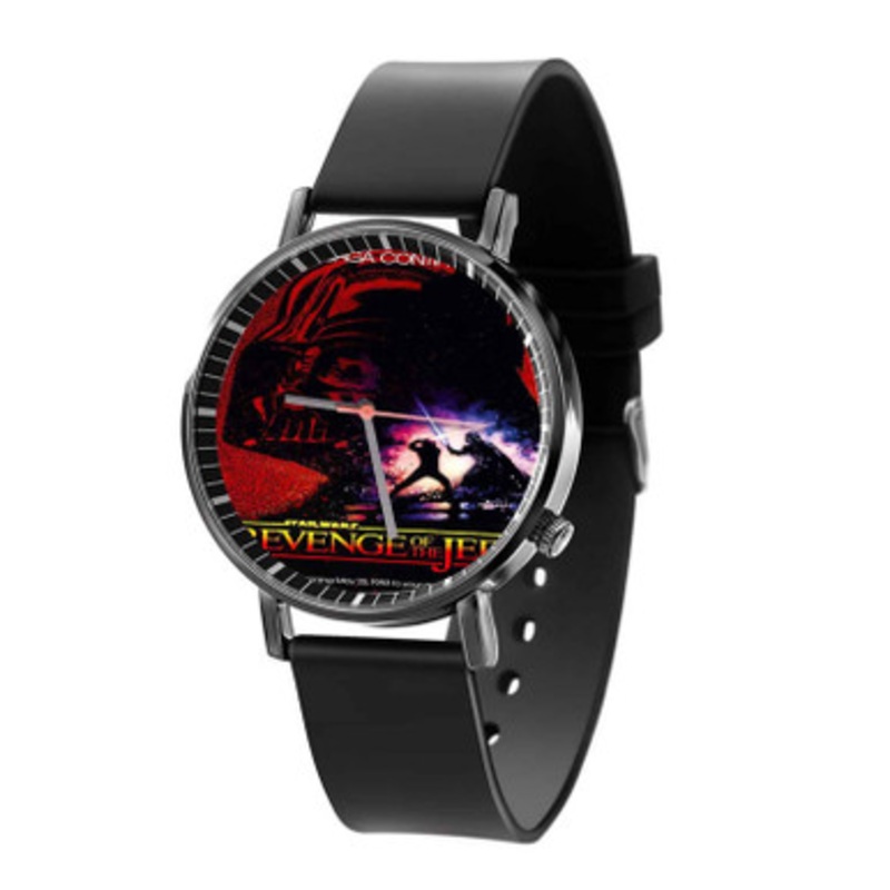 Revenge of the Jedi Luke Skywalker Darth Vader Light Saber Black Quartz Watch Unisex With Premium Gift Box