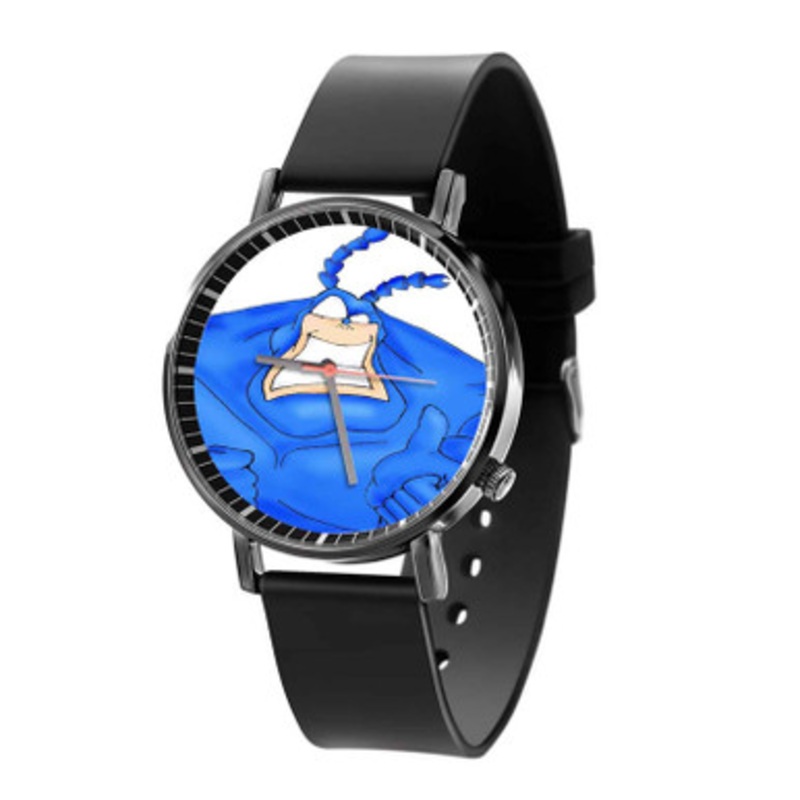 The Tick Unisex Black Quartz Watch With Premium Gift Box