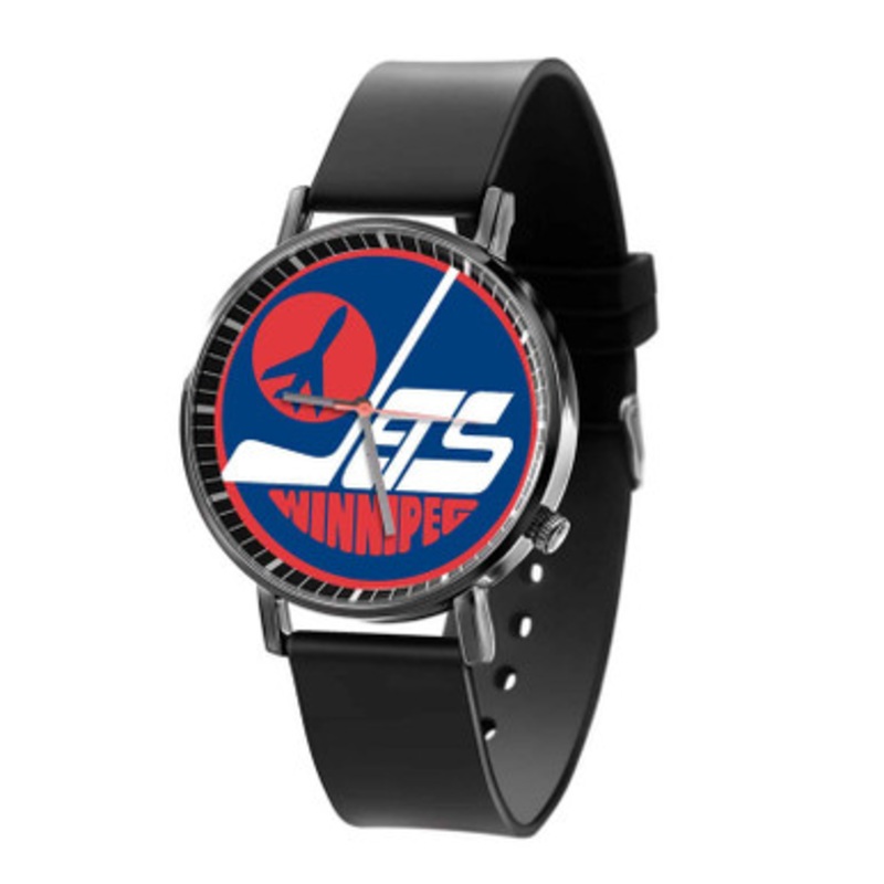 Winnipeg Jets NHL Black Quartz Watch Unisex With Premium Gift Box