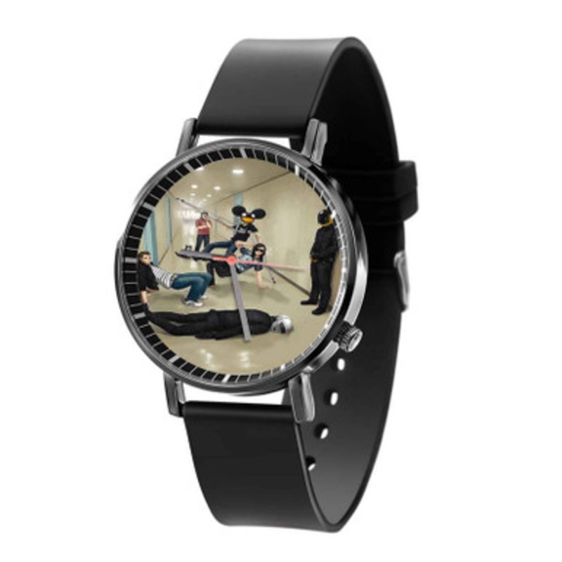 Zedd Skrillex Deadmau5 and Daft Punk Arts Black Quartz Watch Unisex With Premium Gift Box