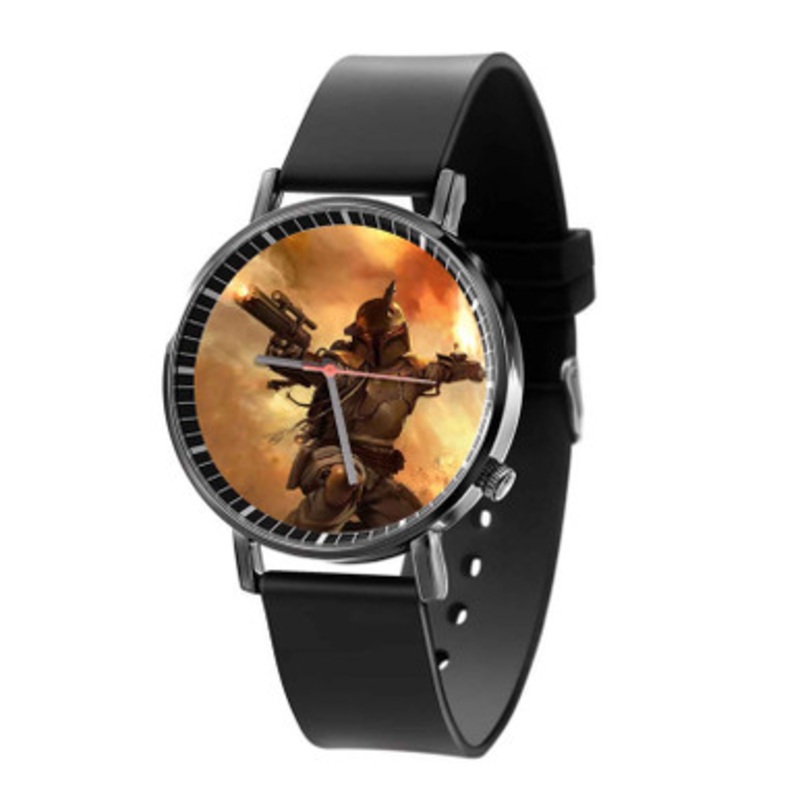 Boba Fett Shoot Guns Star Wars Fire Black Quartz Watch Unisex With Premium Gift Box