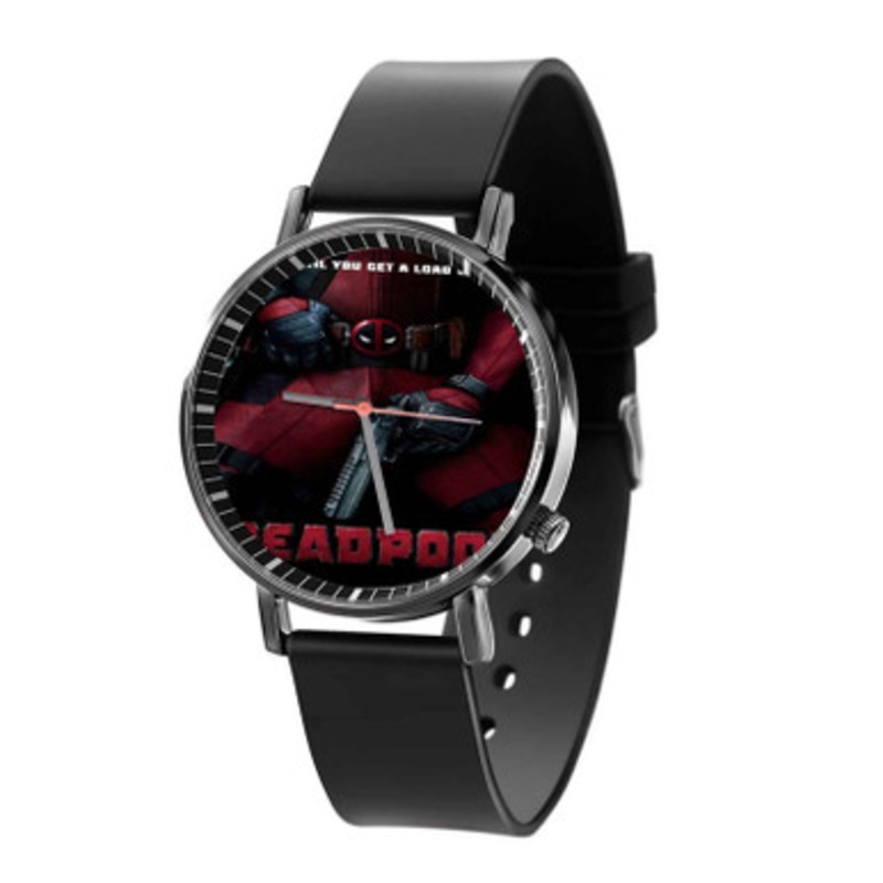 Deadpool Wait Til You Get A Load Of Me Black Quartz Watch Unisex With Premium Gift Box