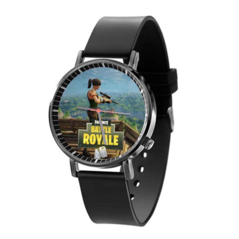 Fortnite Black Quartz Watch Unisex With Premium Gift Box