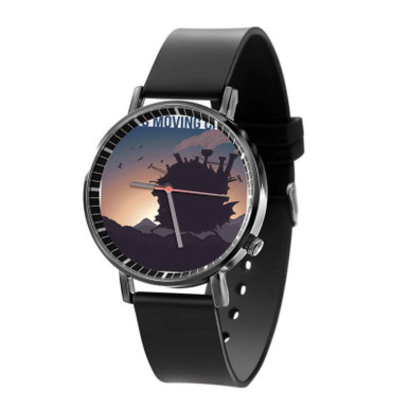 Howl s Moving Castle Silhouette Black Quartz Watch Unisex With Premium Gift Box