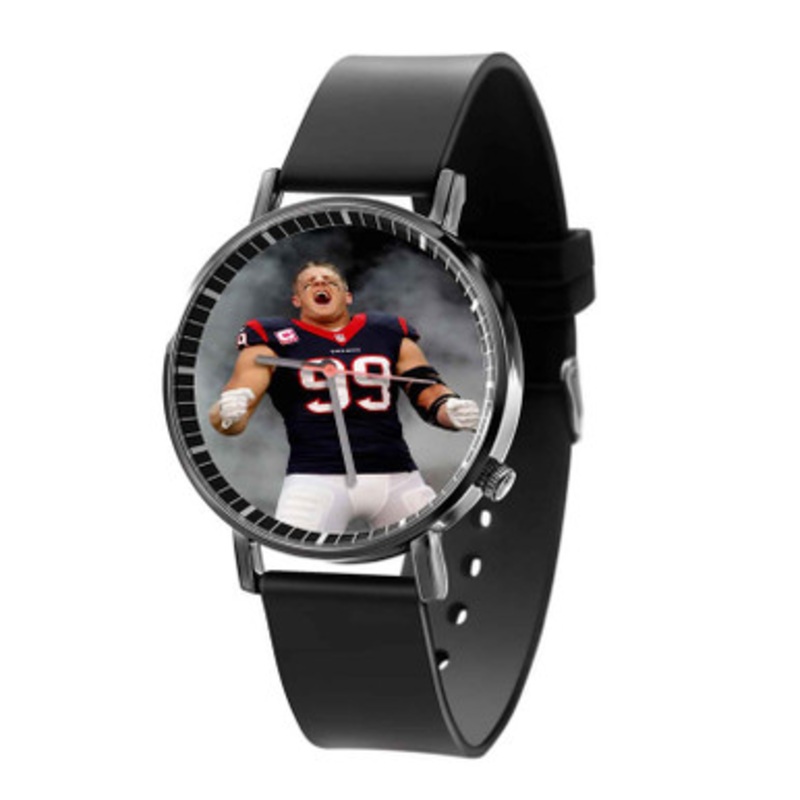 JJ Watt Black Quartz Watch Unisex With Premium Gift Box