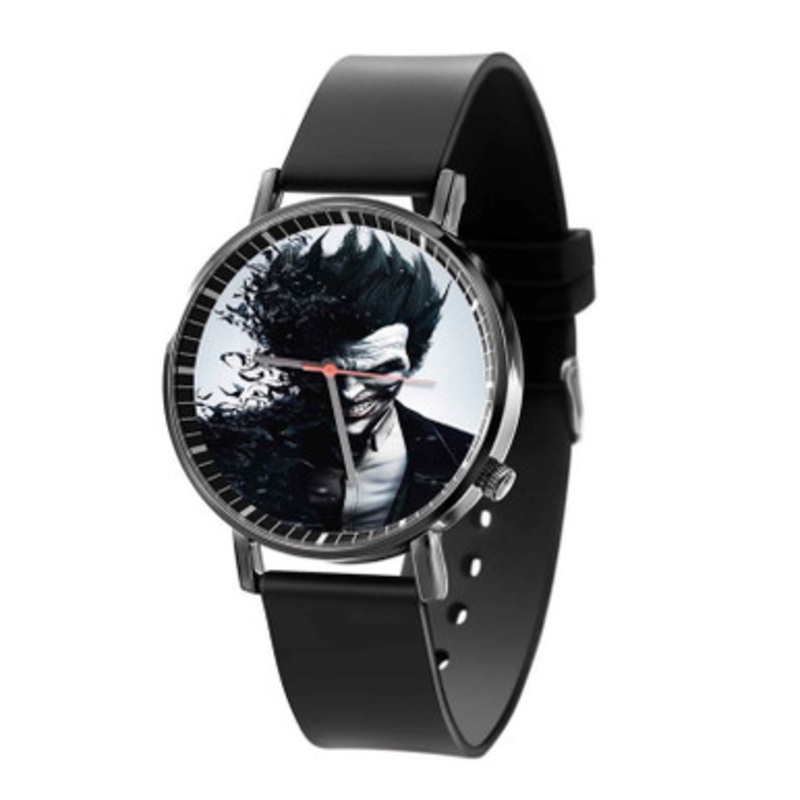 Joker Batman Arkham City Black Quartz Watch Unisex With Premium Gift Box