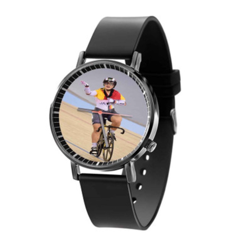 Kristina Vogel Cycling Black Quartz Watch Unisex With Premium Gift Box