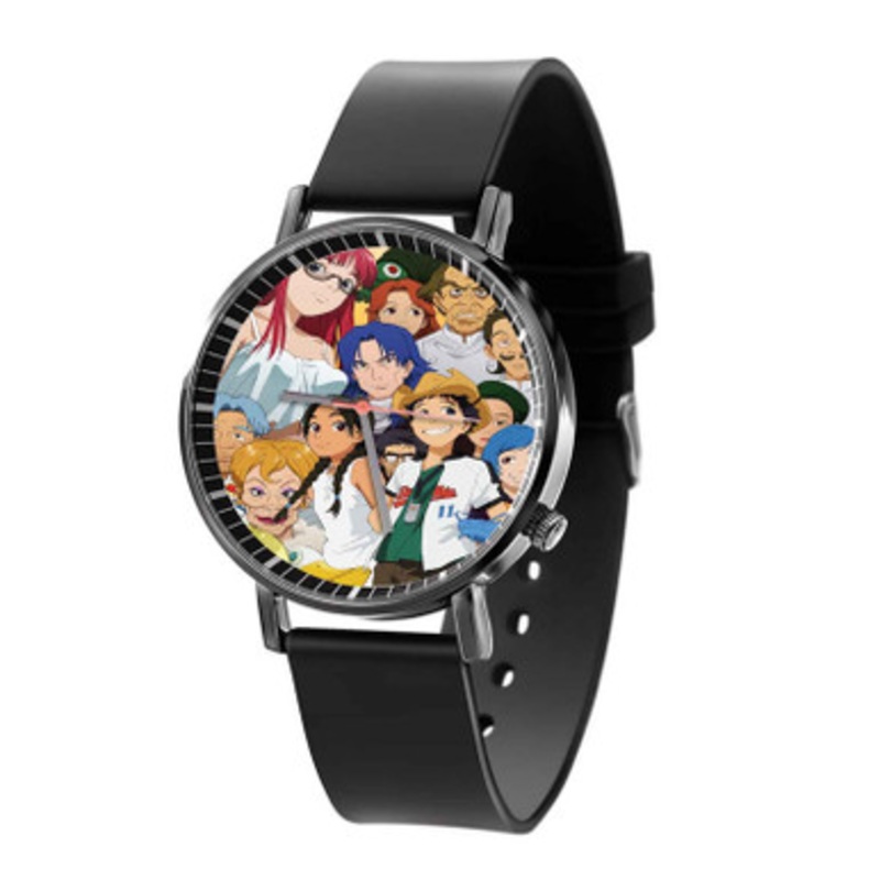 Magical Shopping Arcade Abenobashi Black Quartz Watch Unisex With Premium Gift Box