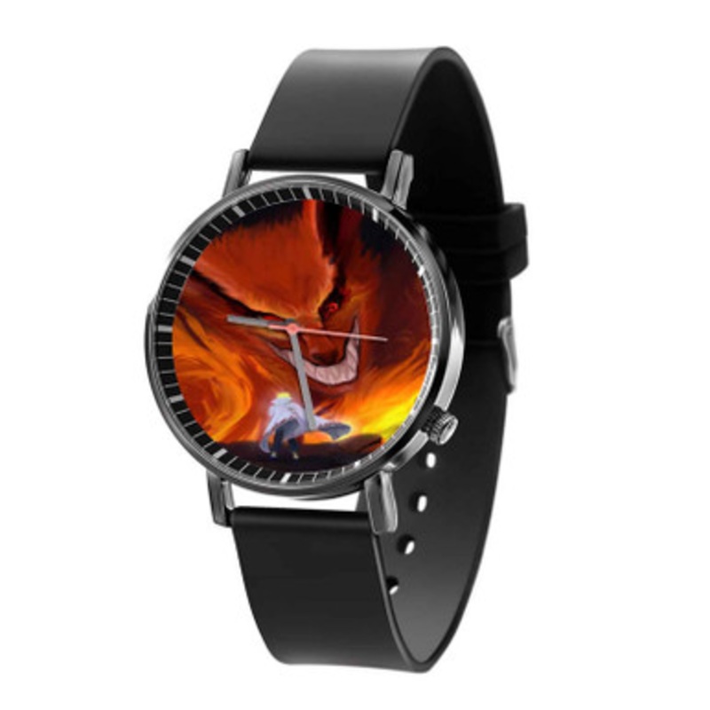 Naruto Uzumaki Shippuden Kyuubi Black Quartz Watch Unisex With Premium Gift Box