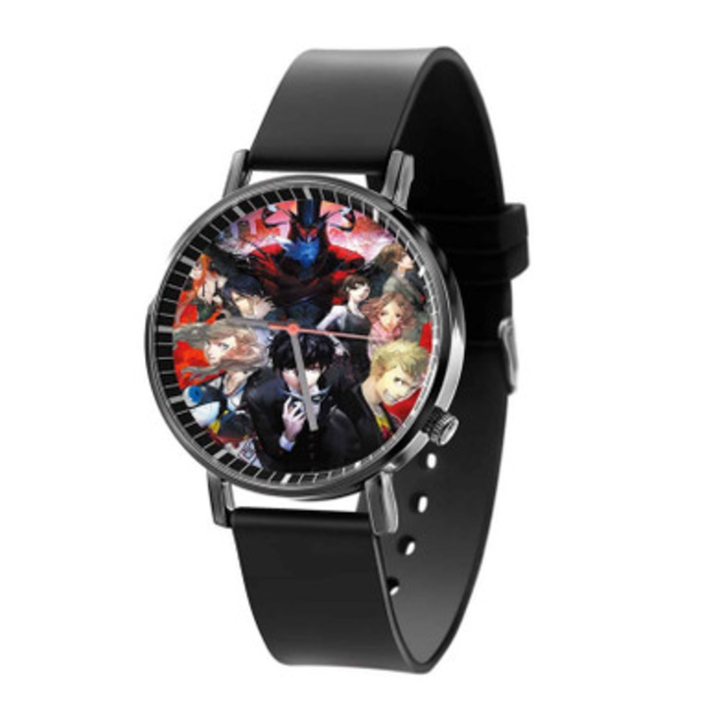 Persona Black Quartz Watch Unisex With Premium Gift Box