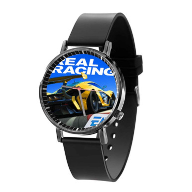 Real Racing Black Quartz Watch With Premium Gift Box for Unisex